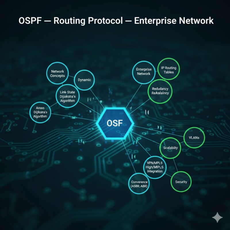 OSPF — Routing Protocol — Enterprise Network (Mindmap)