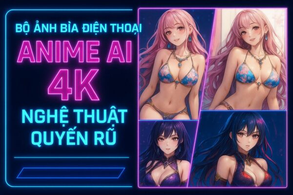 Bộ Ảnh Bìa Điện Thoại Anime 4K Phong Cách AI – Sắc Đẹp Quyến Rũ & Nghệ Thuật
